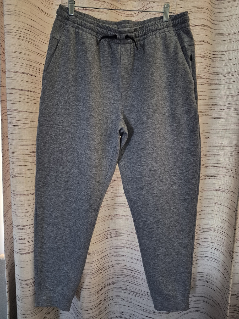 Men's Gray Jogger Sweatpants with Elastic Waist